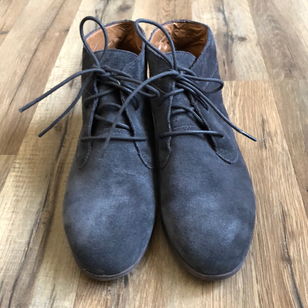 NWOB Franco Sarto Grey Suede Booties
